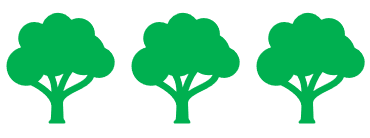 Three green trees logo