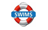 Lifebuoy with writing in the middle saying SWIMS